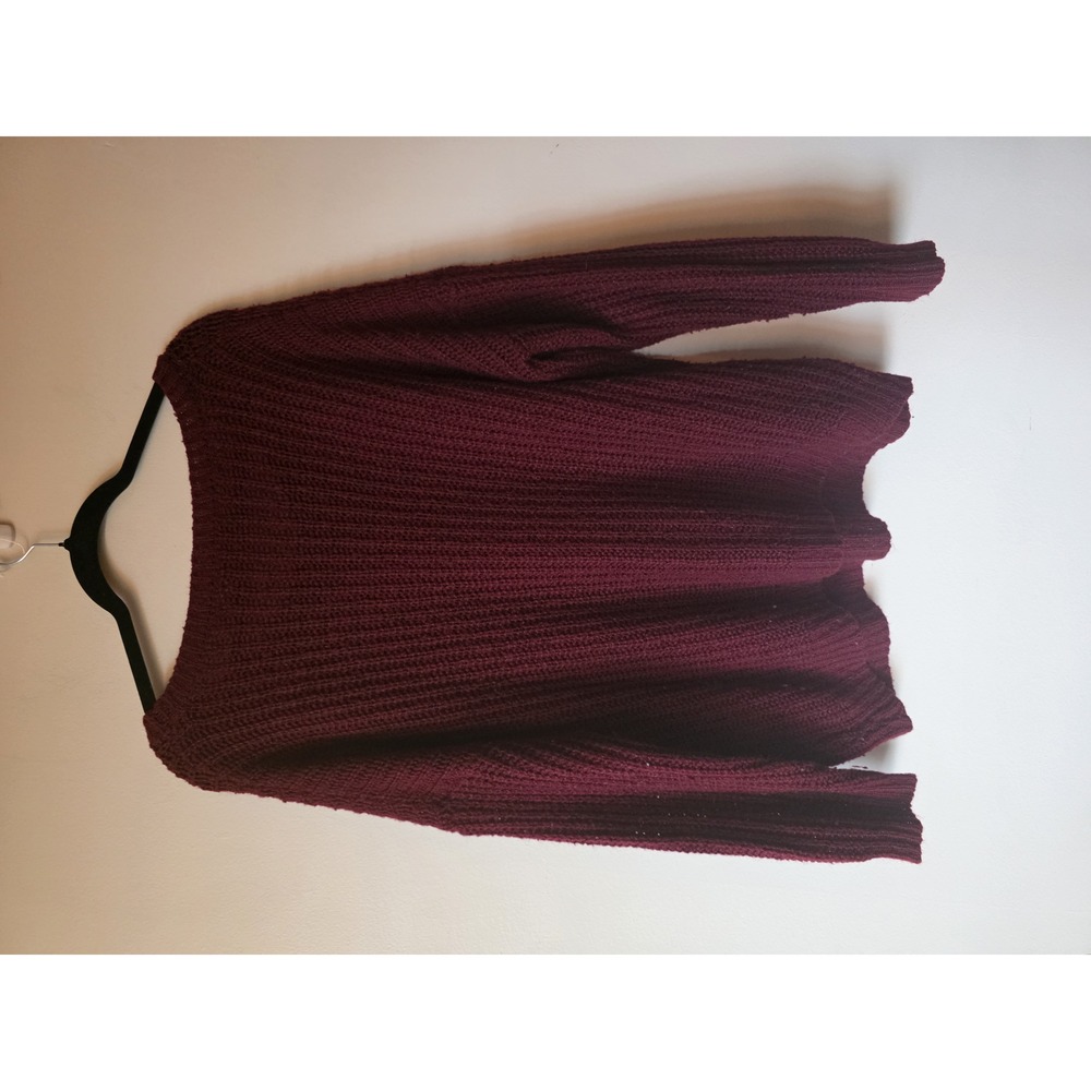 Burgundy Chunky Knit Sweater